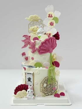 中式周岁礼·奶油霜蛋糕