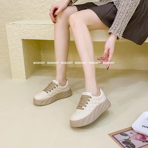 新品格子纹真皮百搭休闲面包鞋968B41529（W） 商品图3