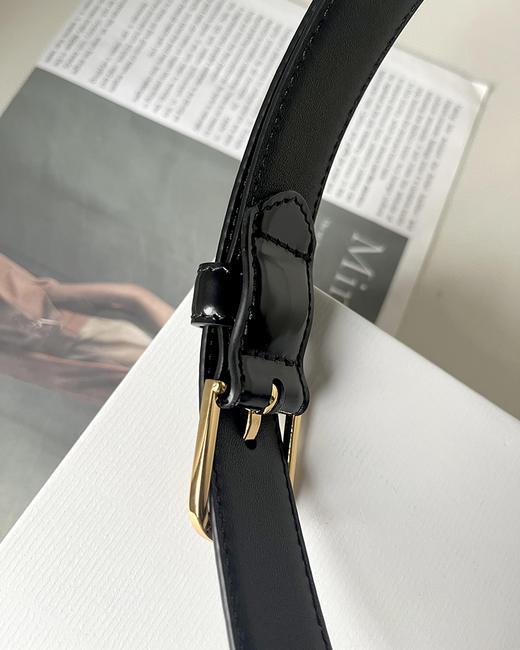 现货 THS 3.16-无 极简无标 进口开边珠牛皮腰带 亮皮皮带 2色 CR210 商品图7