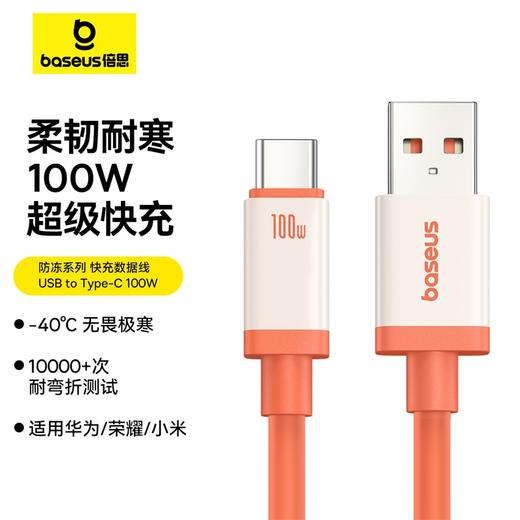 倍思 防冻系列 快充数据线 USB to Type-C 100W 商品图0