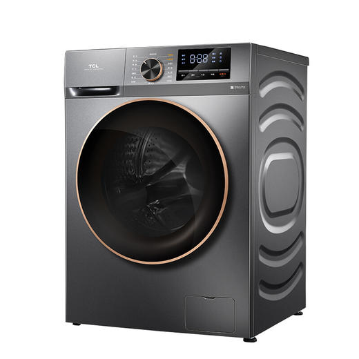 TCL 10公斤纤薄洗烘滚筒 DD直驱变频 575mm纤薄机身 低温柔烘 G100F12S-HD星耀灰（线下同款） 商品图3