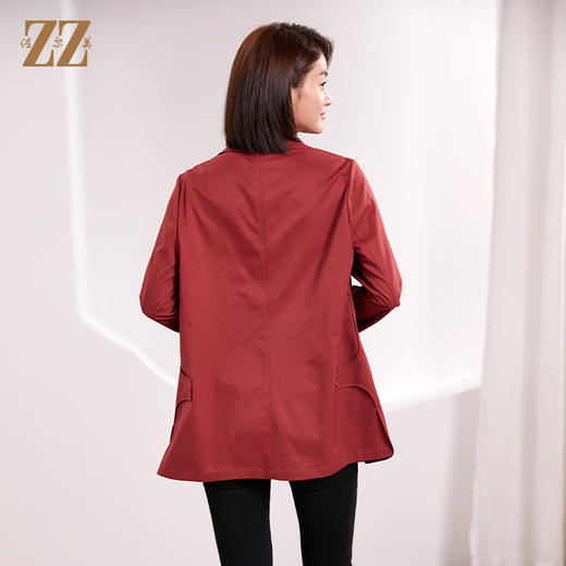 佐尔美春季新款 时尚简约中长风衣外套女E33FZ22 商品图4