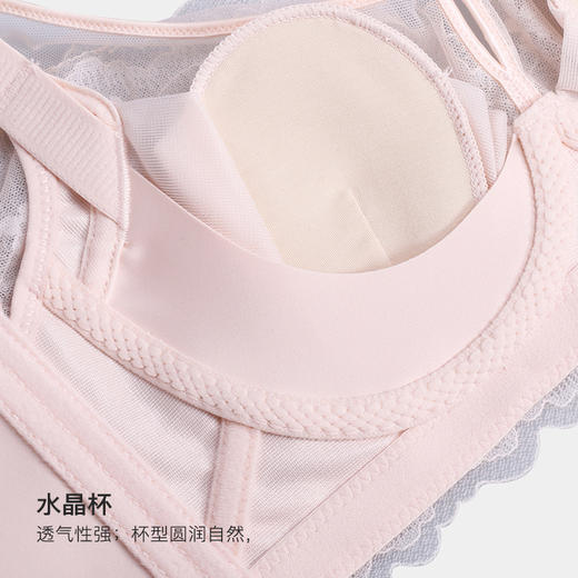 美季美优S双层蕾丝无钢圈水晶杯文胸W452B02 商品图2