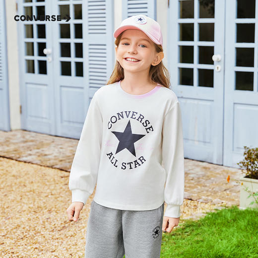CONVERSE 春 大童小童 儿童童装T恤 CNVG-LS-F809 商品图1