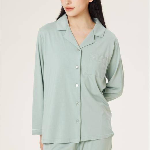 连绵·兰精莫代尔长袖长裤开襟家居服（男/女） 商品图3