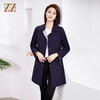 佐尔美春季新款 时尚简约双面穿松紧腰中长风衣外套女E33FZ17 商品缩略图2