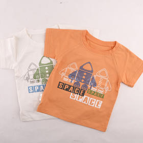 棉果果夏季男童飞船印花套头T恤M212140219272