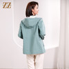 佐尔美春季新款 双面穿时尚气质连帽休闲短风衣外套女E33FD26 商品缩略图4