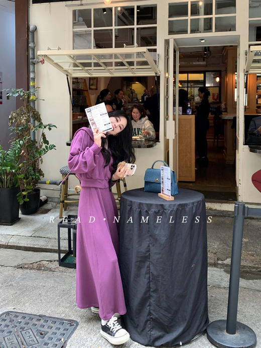 Read Nameless /夏版慕斯羊绒三件套（葡萄紫） 商品图2