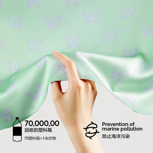 有棵树2024新款缎面夏款翻领印花抗皱可外穿家居服女士套装-PJ1057 商品图1