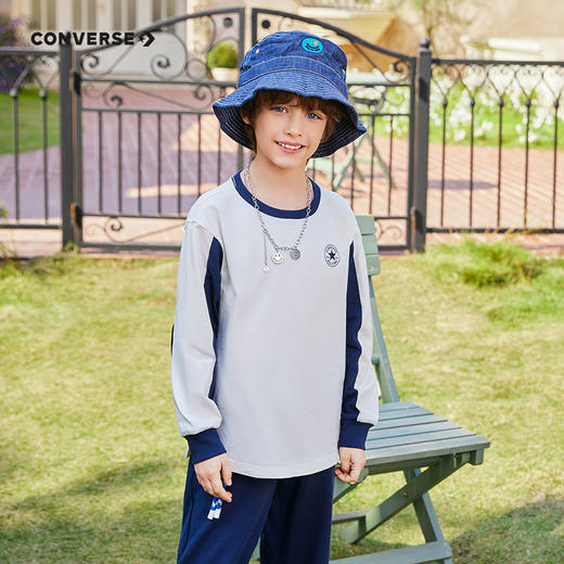 CONVERSE 春 大童小童 长袖T恤 CNVB-LK-D695 商品图4