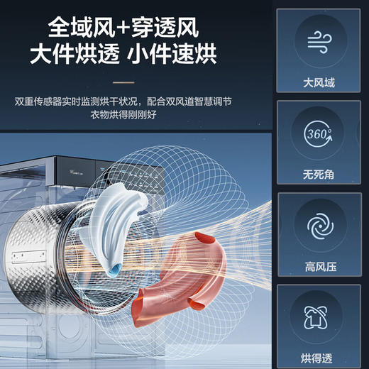 【蓝氧2.0】小天鹅97+97洗烘套装 TG100MS97ILZ+TH100-H97WZ 纯平全嵌 本色蓝氧 （瑾瑜蓝/暮光蓝/雨晨青/落霞粉四色可选） 商品图7