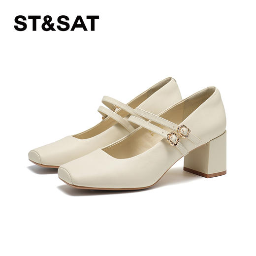 星期六简约方头粗跟玛丽珍SSC1111095 商品图10