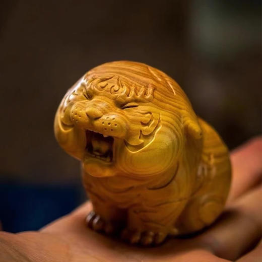 小萌老虎°黄杨木摆件（随机） 商品图1