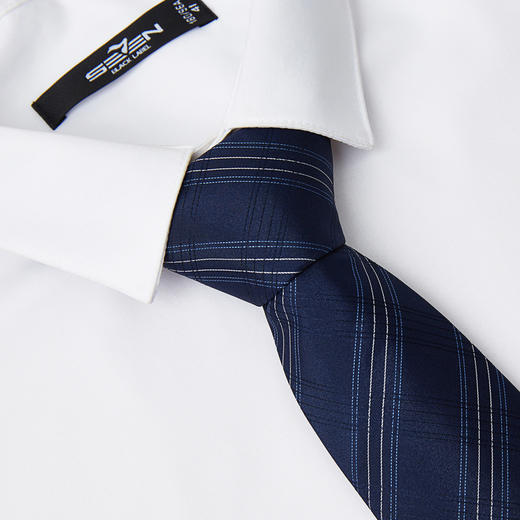 【特价】柒牌真丝桑蚕丝领带男士2024新款商务休闲条纹西装正装衬衫领配饰	126F70460 商品图1