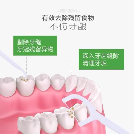 小豚卫士一次性牙线棒家庭装牙线50支/盒 高分子食品级牙签线剔牙线便携式随身超细扁线小 商品图4