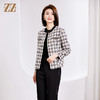 佐尔美春季新款 气质小香风千鸟格短款毛呢外套女E34ZD15 商品缩略图2
