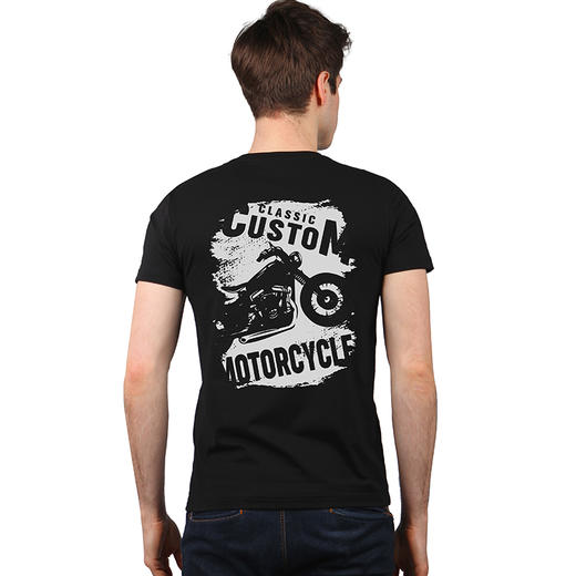 户外休闲男女款T恤短袖圆领合体基础老派机车motorcycles印花半袖 NMT-2111 商品图1