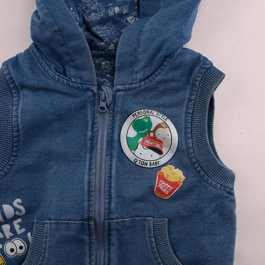 棉果果春秋季男童连帽针织马夹M312171219476 商品图7