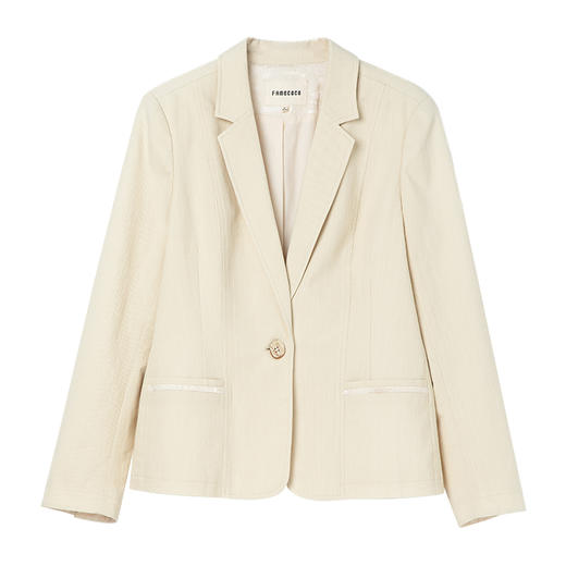 famecoco范可儿气质职业正肩西装外套女短款小西服FAC1AW001 商品图5