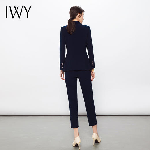 IWY/藏青色西装套装职业装高级西服外套女气质通勤商务显瘦工作服面试C13102+P11356 商品图3