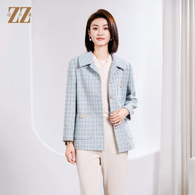 佐尔美春季新款 气质小香风千鸟格上衣外套女E33SO31