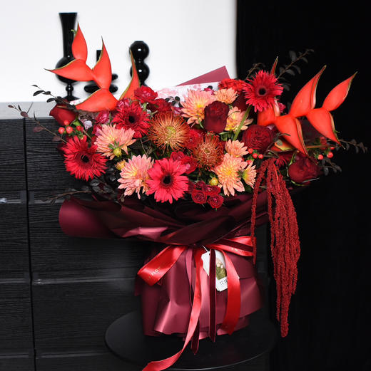 《龙行龘龘》富贵鸟针垫大丽花花束 商品图8