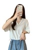 【舒适透气！POLO领短袖T恤】POLO领短袖T恤女ins，春夏宽松显瘦，洋气减龄小个子短款V领半袖上衣 商品缩略图7