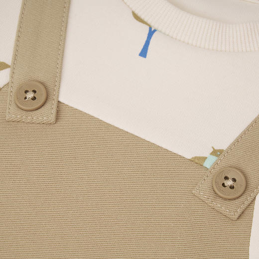 英氏婴儿衣服春新生儿宝宝假两件连体衣爬服2024新款YRHAJ1Q172A 商品图2