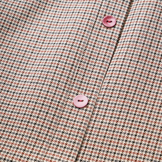 欧芮儿新款高腰显瘦格子半身裙百搭中长款单排扣包臀裙女 商品图3