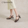千百度时尚罗马凉鞋女夏季一字带细高跟鞋轻奢绝美凉鞋A24341062 商品缩略图0