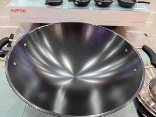 SUPOR苏泊尔真不锈轻质爆炒圆底铁锅HC40C1   40CM 圆底 商品图1