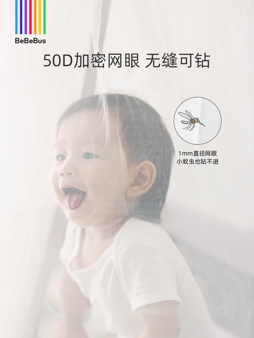 BeBeBus婴儿床蚊帐 全罩式落地可升降防蚊罩【会员积分加钱购】 商品图3