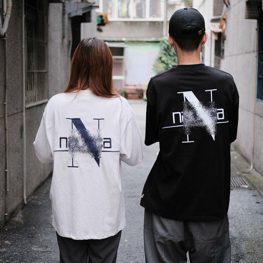 帆船 春夏 胸前口袋 背面大刺绣字母 圆领短袖T恤 男女休闲 5色 NT-2685 商品图1