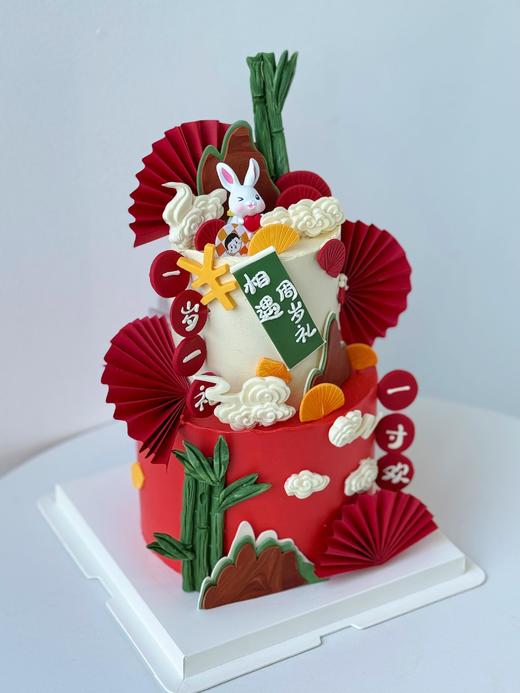 红色系周岁礼·奶油霜蛋糕 商品图1