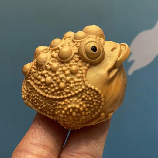 三足金蟾°黄杨木小摆件/把件 商品图0