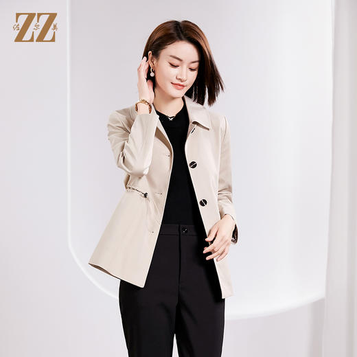 佐尔美春季新款 经典时尚短风衣外套女E33FD15 商品图1