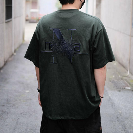 帆船 春夏 胸前口袋 背面大刺绣字母 圆领短袖T恤 男女休闲 5色 NT-2685 商品图9