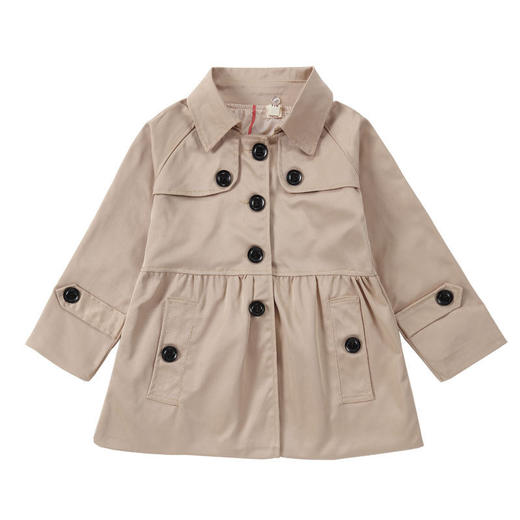 女童连帽可拆卸风衣外套春秋中长款洋气英伦风上衣80-155cm 商品图3