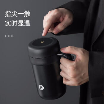 富光保温杯316不锈钢智能显温高档大容量办公水杯子桌面带把手礼物 商品图0