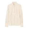 Famecoco纯棉木耳边立领长袖衬衫女士气质小众衬衣FAC1BH008 商品缩略图5