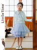 littletime女童中国风连衣裙春秋旗袍裙2024新款无袖儿童汉服袄裙 商品缩略图0