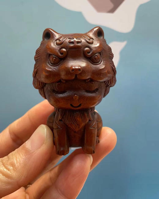 虎妞°做旧黄杨木小摆件 商品图0