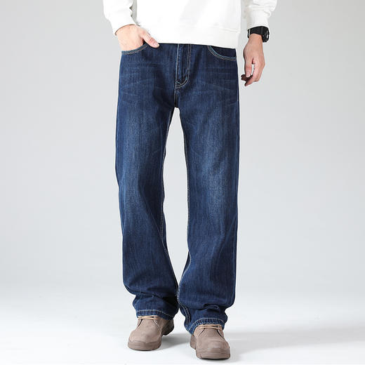 【新款DYG】大依优型大码纯棉宽松牛仔裤长裤男舒适休闲简约百搭加肥加大男装 商品图1