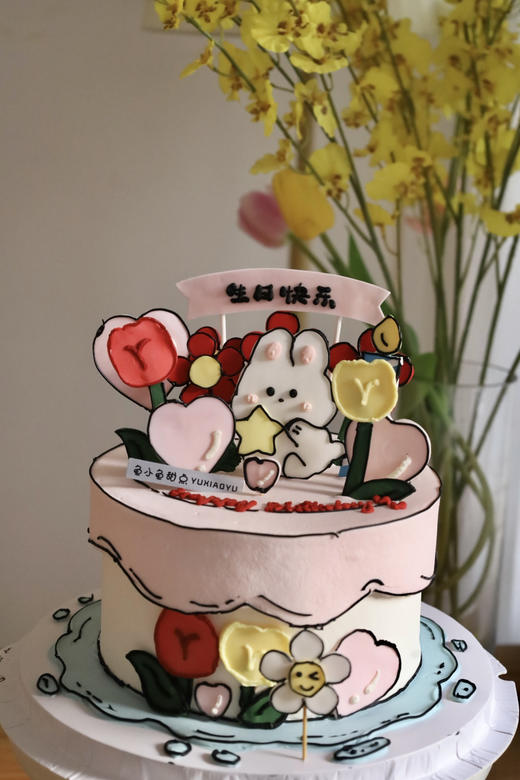 漫画风可爱花花小兔 商品图2