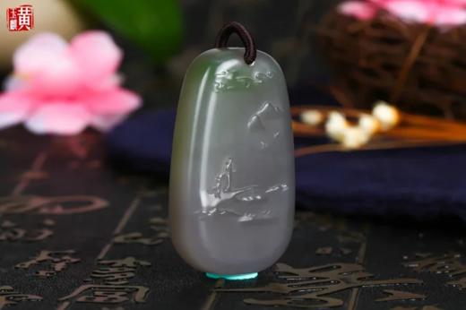 和田玉烟紫玉【笑佛】吊坠 配精美编织挂绳 赠证书 商品图2