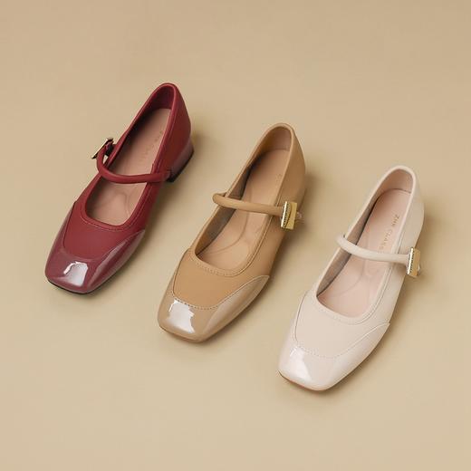 ZHR则则法式复古方头单鞋女鞋2024春季新款优雅舒适粗跟玛丽珍鞋 商品图12