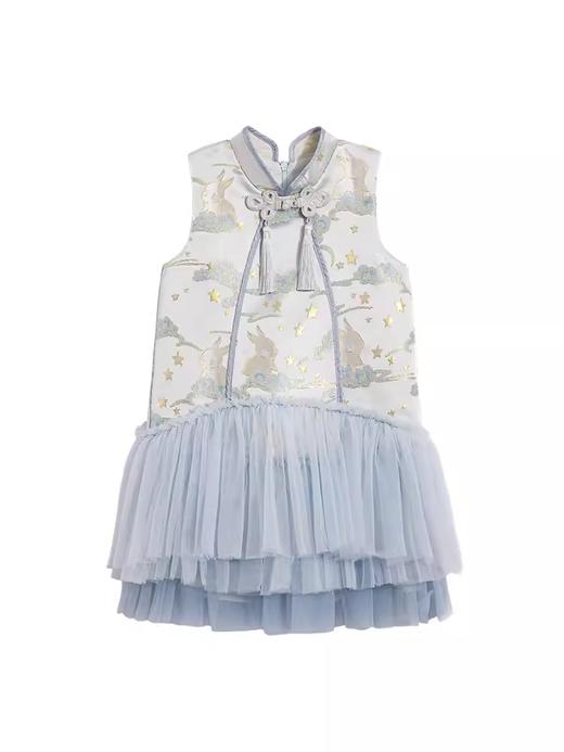 littletime女童中国风连衣裙春秋旗袍裙2024新款无袖儿童汉服袄裙 商品图3