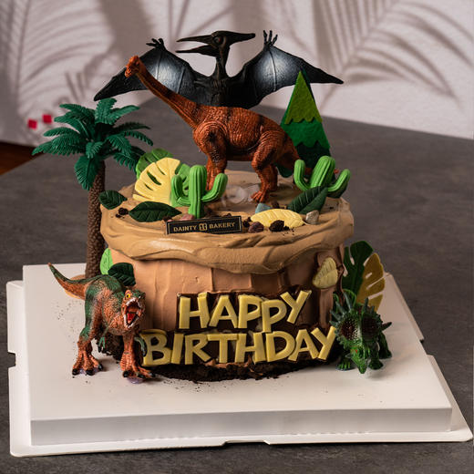 儿童蛋糕 | 侏罗纪公园蛋糕恐龙蛋糕6寸8寸（纯动物奶油 新鲜水果夹心 提前2天预定） 商品图3