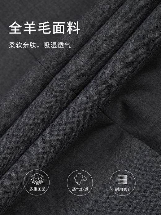 callisto深灰色全羊毛西服 STBWJ053T 商品图4